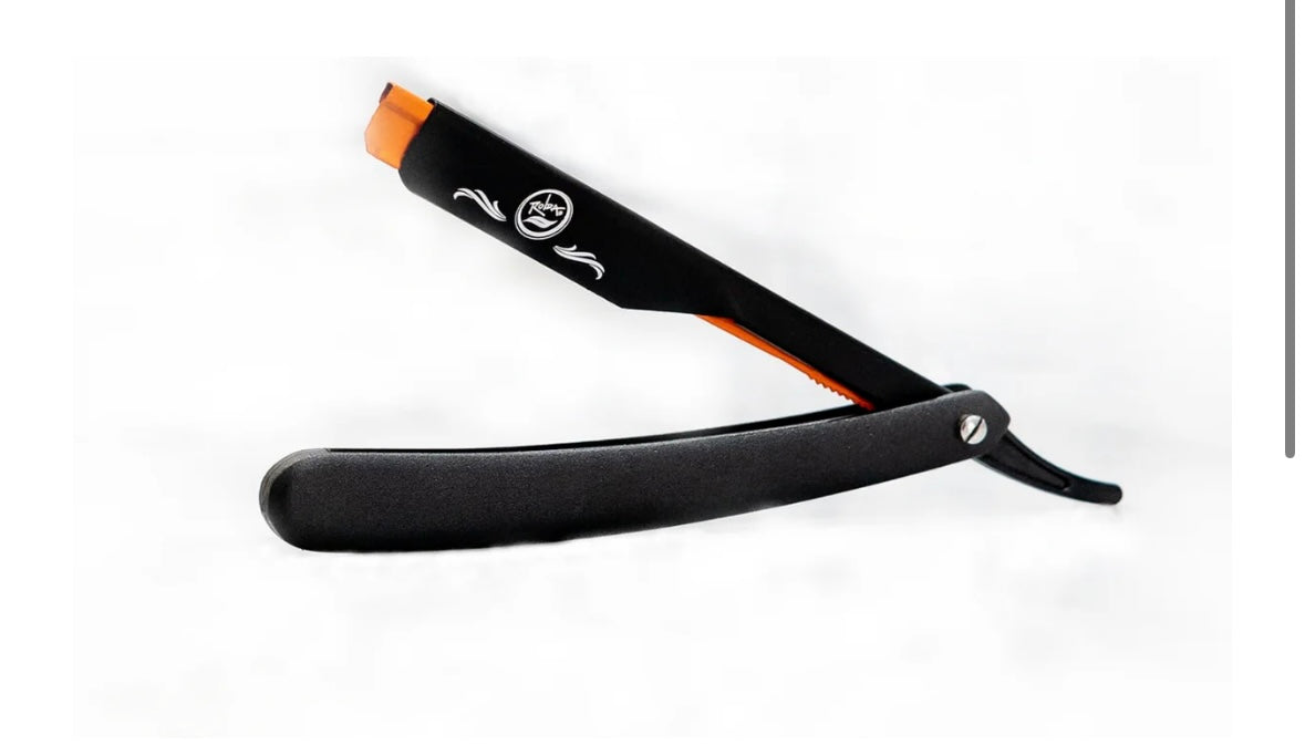 Rolda Black-Orange Straight Razor